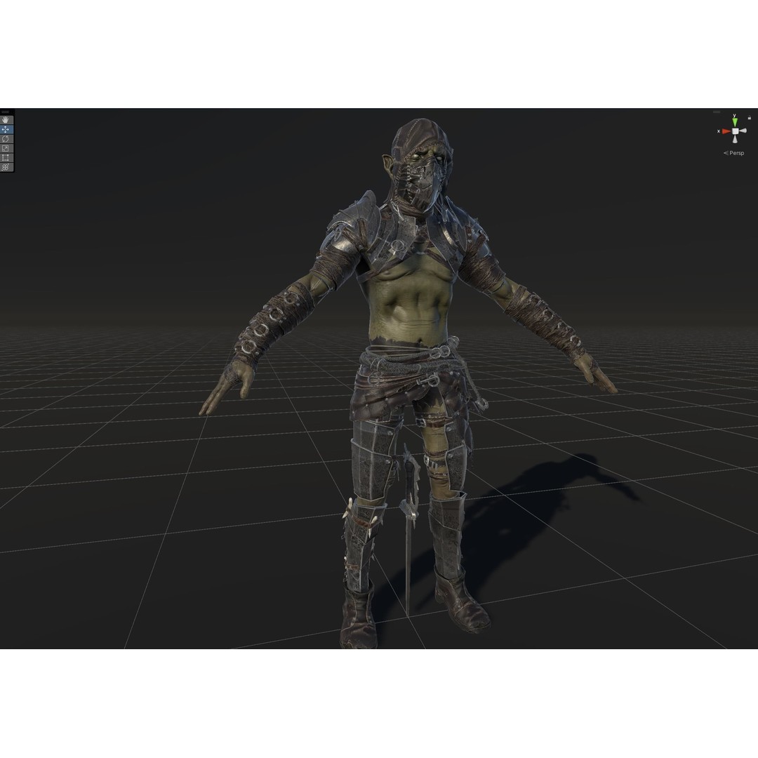 SkinnyOrc 3D Model – Low Poly Character, Rigged with Animations - View 37