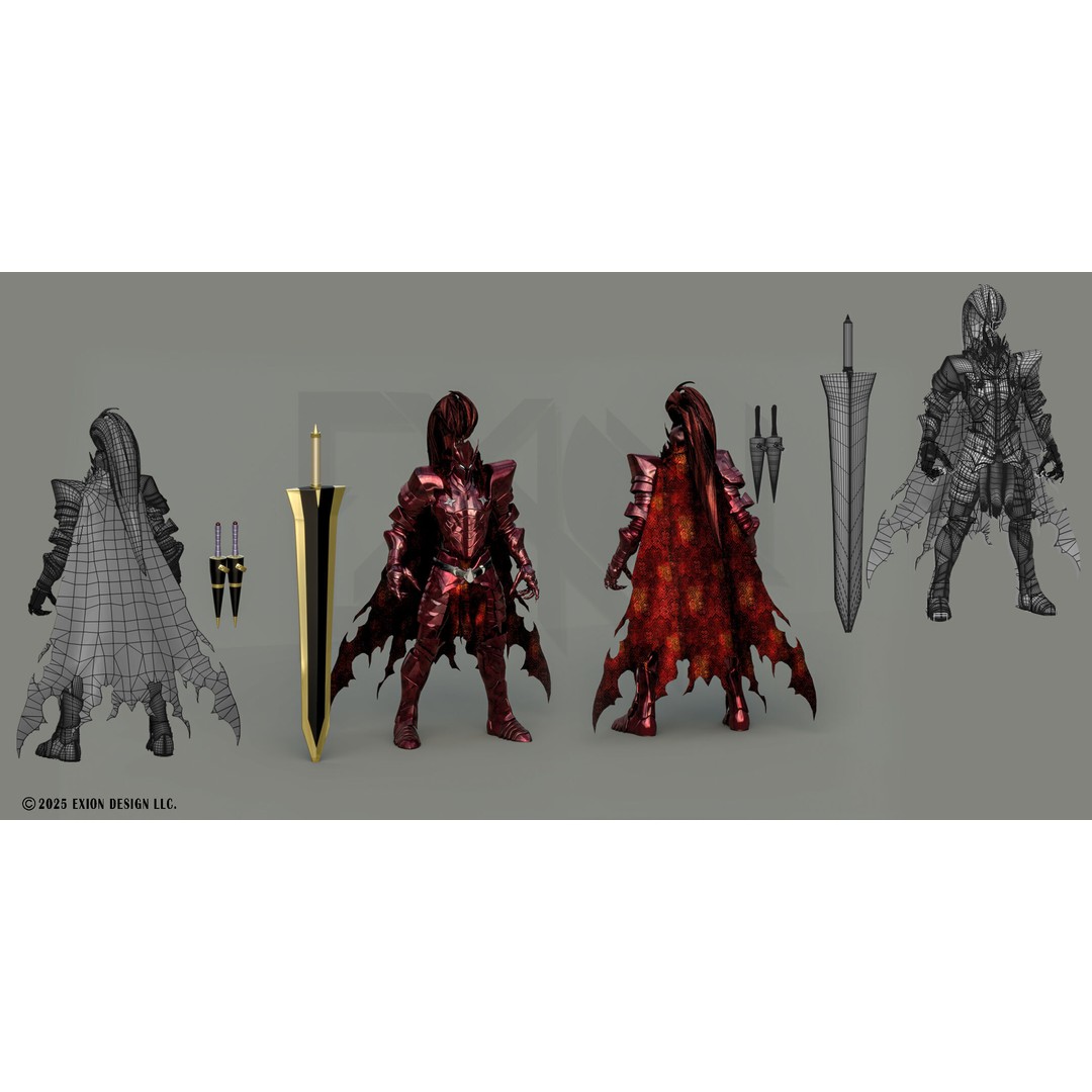 Igris 3D Model – Semi-Rigged Character from Solo Leveling, FBX, Blender - View 14