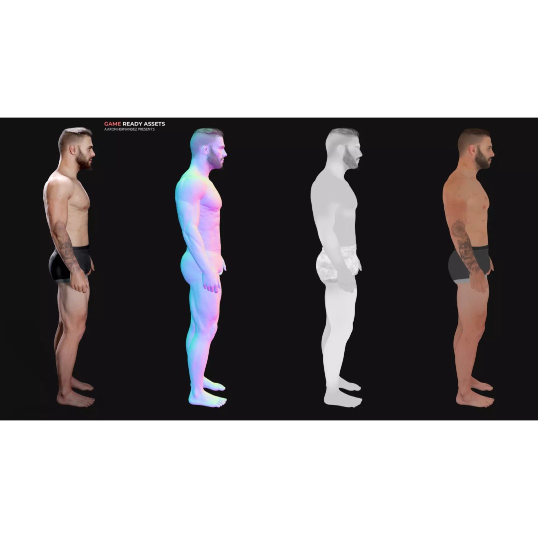Realistic Military Base Male Character 3D Model – Low Poly Rigged Asset for Games - View 10