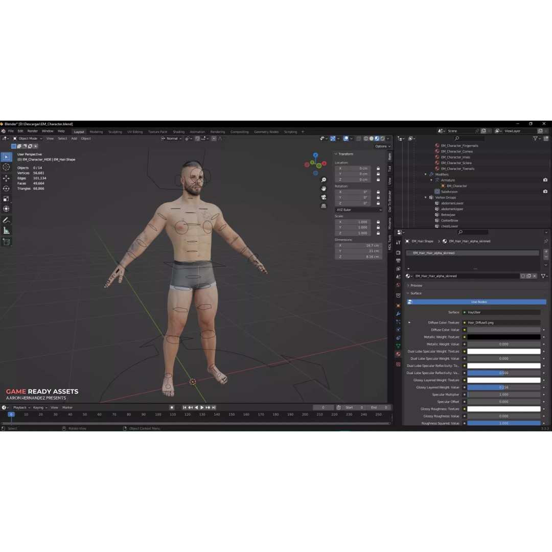 Realistic Military Base Male Character 3D Model – Low Poly Rigged Asset for Games - View 31