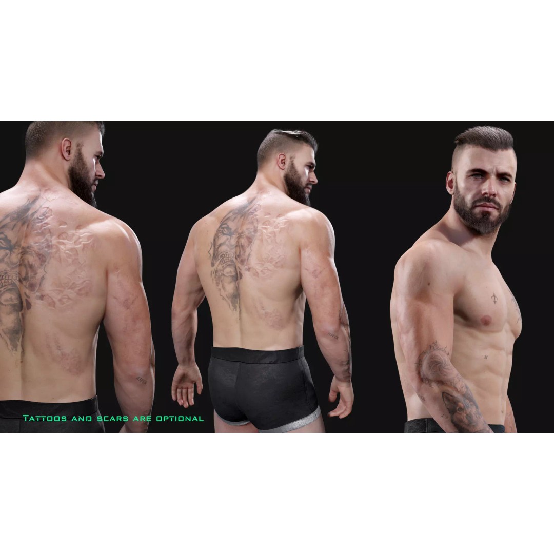 Realistic Military Base Male Character 3D Model – Low Poly Rigged Asset for Games - View 7