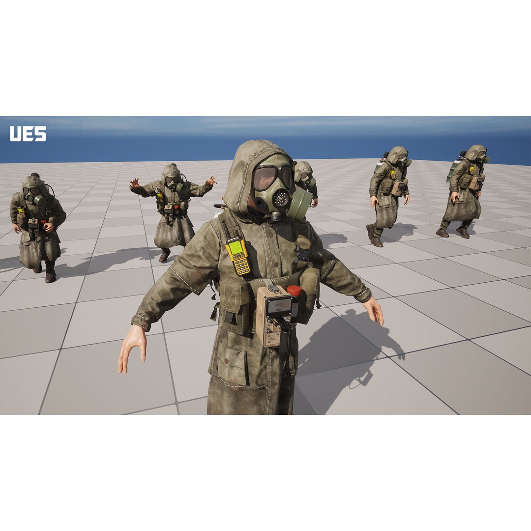 Post-Apocalyptic Survivor 3D Model – Modular Low-Poly Game Asset, FBX - View 16