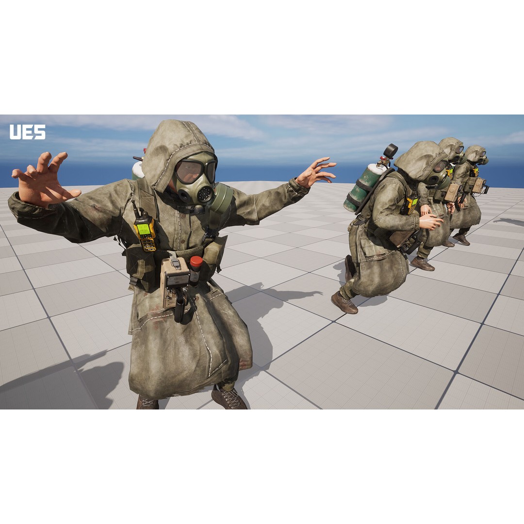 Post-Apocalyptic Survivor 3D Model – Modular Low-Poly Game Asset, FBX - View 18