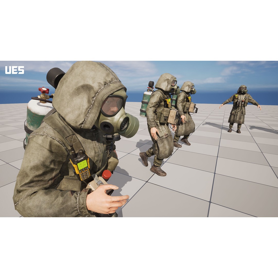 Post-Apocalyptic Survivor 3D Model – Modular Low-Poly Game Asset, FBX - View 19