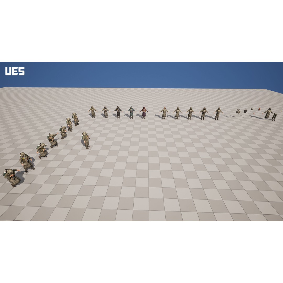Post-Apocalyptic Survivor 3D Model – Modular Low-Poly Game Asset, FBX - View 22