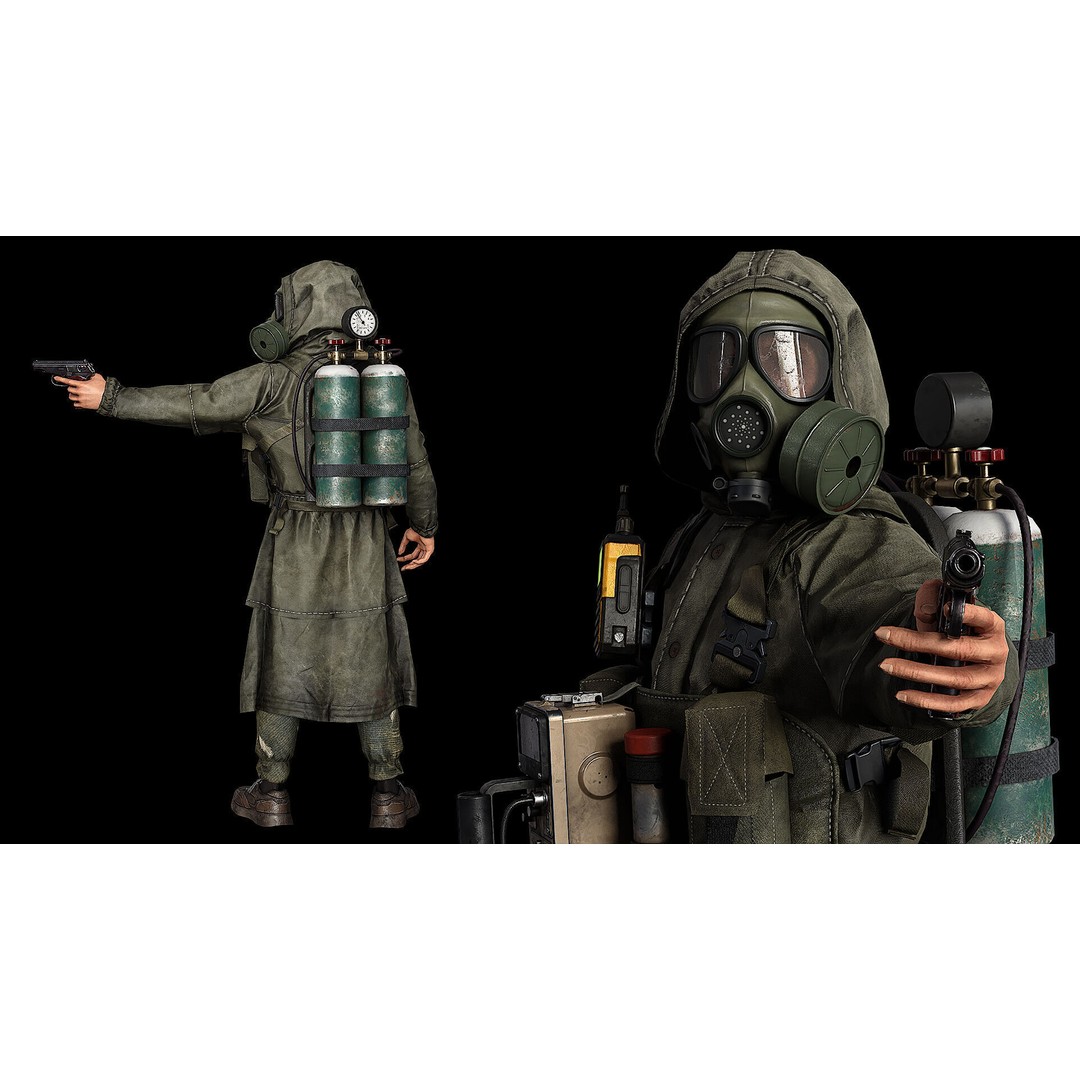 Post-Apocalyptic Survivor 3D Model – Modular Low-Poly Game Asset, FBX - View 5