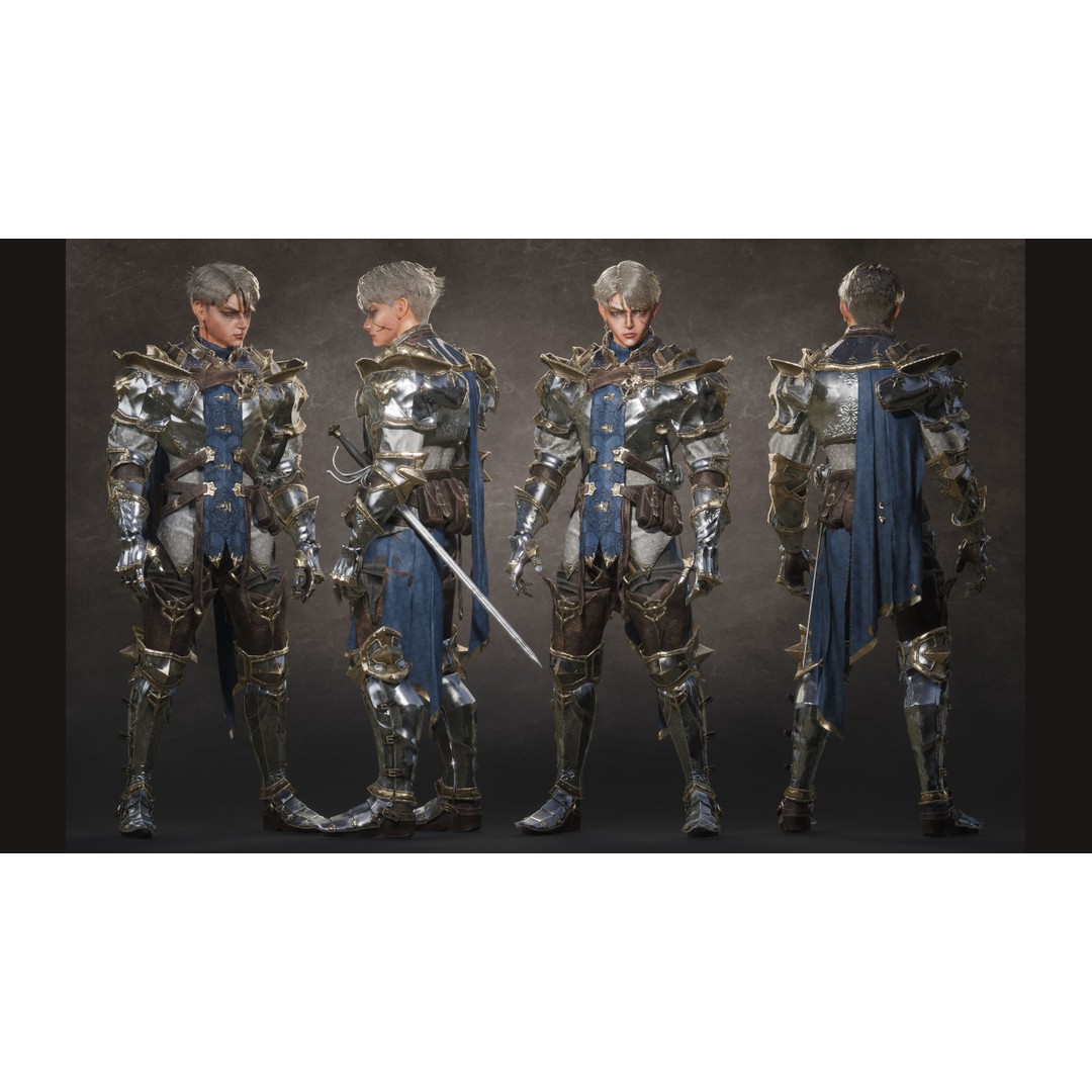 Medieval Explorer Soldier 3D Model – Low Poly Game-Ready Character, FBX - View 5