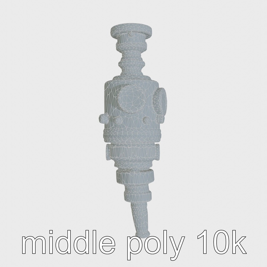 Steampunk Nautical Telescope 3D Model – Low Poly Vintage Asset, FBX - View 17