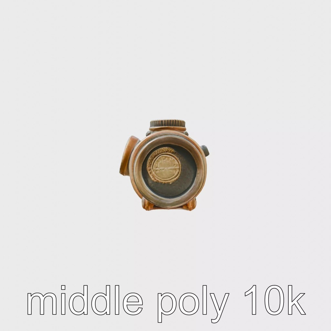 Steampunk Nautical Telescope 3D Model – Low Poly Vintage Asset, FBX - View 2