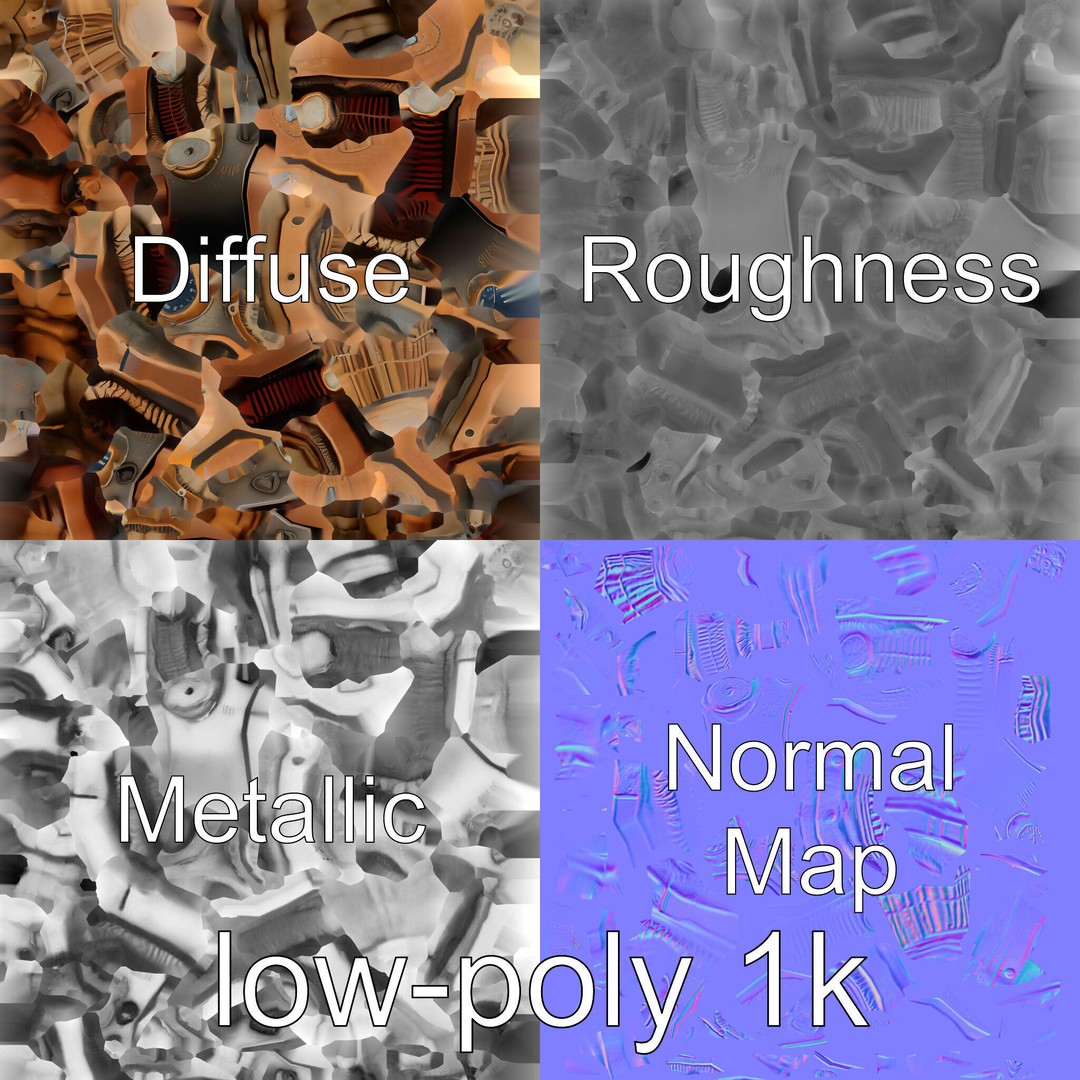 Steampunk Nautical Telescope 3D Model – Low Poly Vintage Asset, FBX - View 3