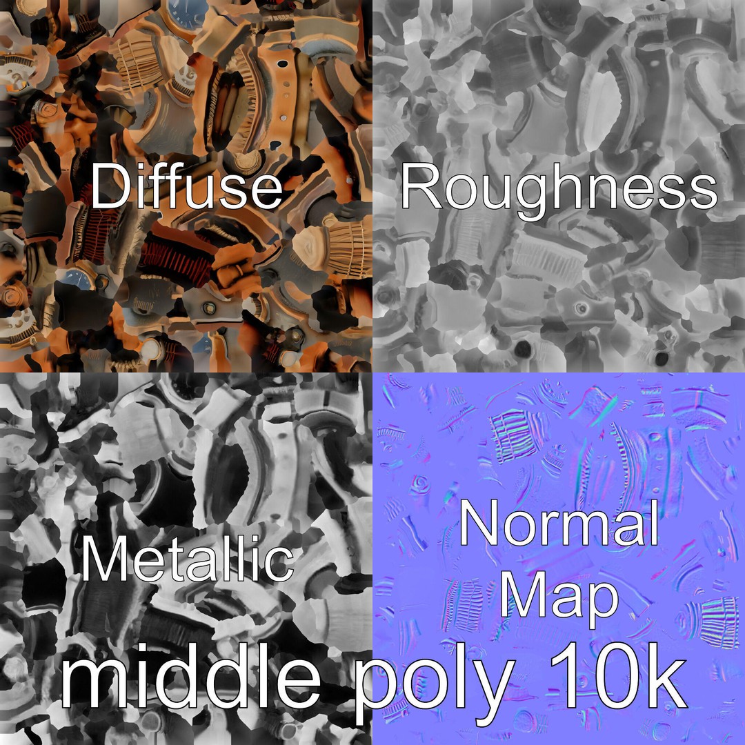 Steampunk Nautical Telescope 3D Model – Low Poly Vintage Asset, FBX - View 31