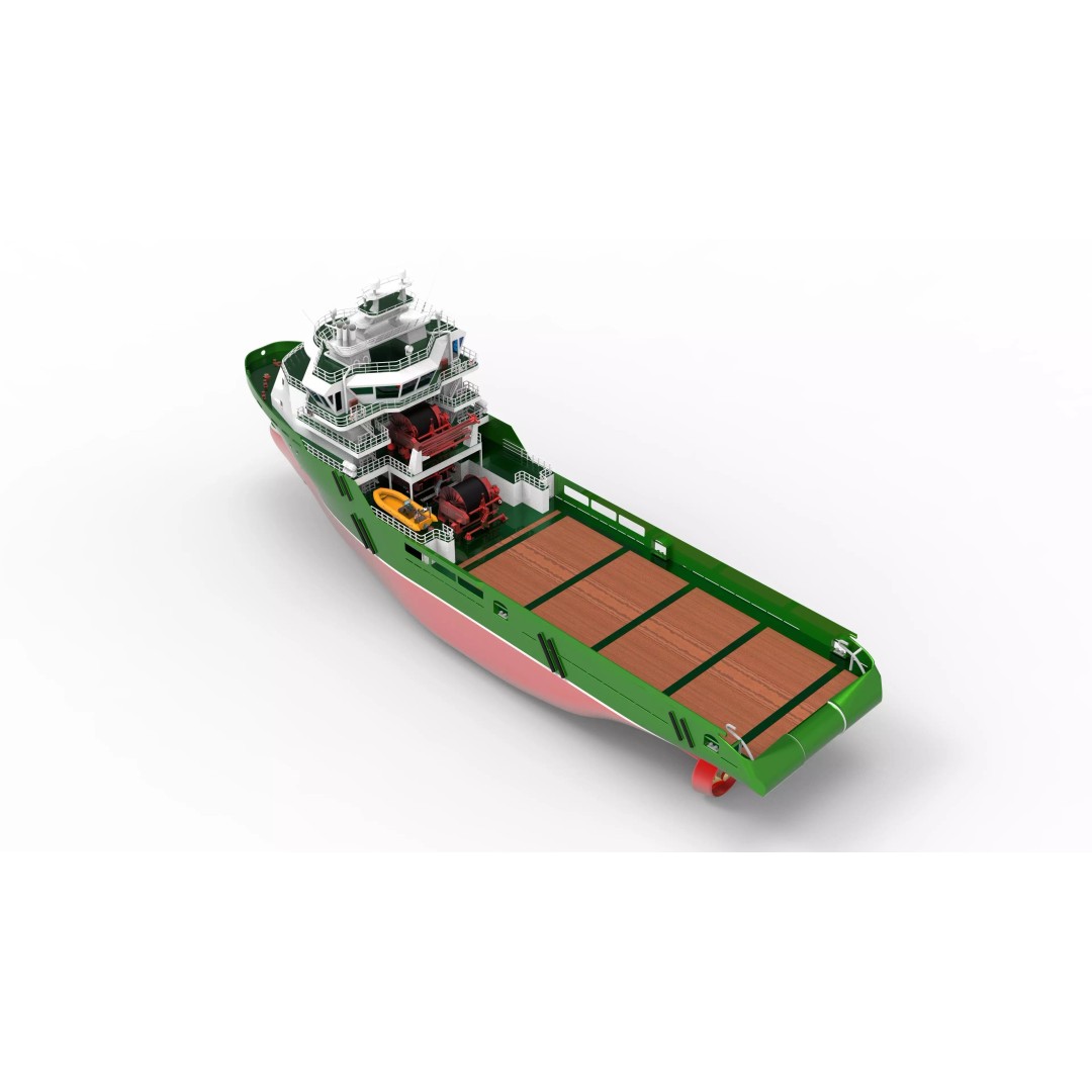 Anchor Handling Tug Supply 3D Model – Low Poly Industrial Watercraft, FBX