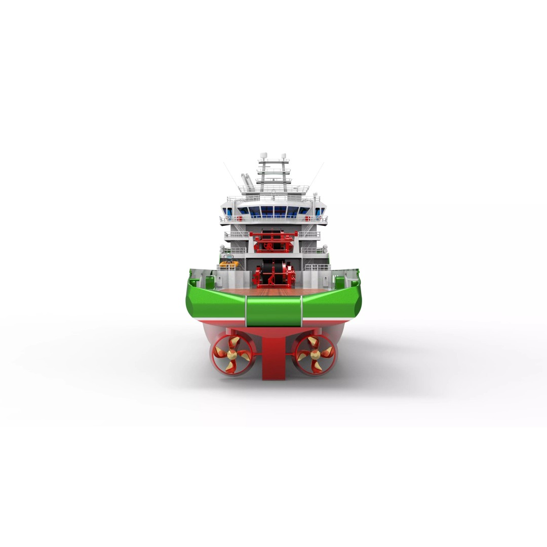 Anchor Handling Tug Supply 3D Model – Low Poly Industrial Watercraft, FBX - View 3