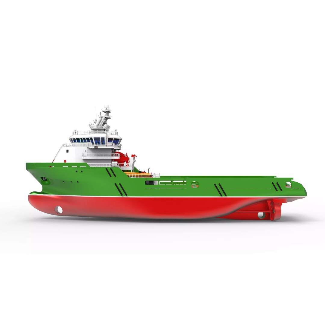Anchor Handling Tug Supply 3D Model – Low Poly Industrial Watercraft, FBX - View 4