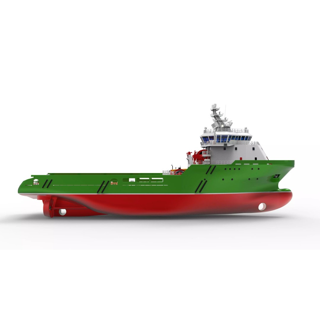 Anchor Handling Tug Supply 3D Model – Low Poly Industrial Watercraft, FBX - View 6