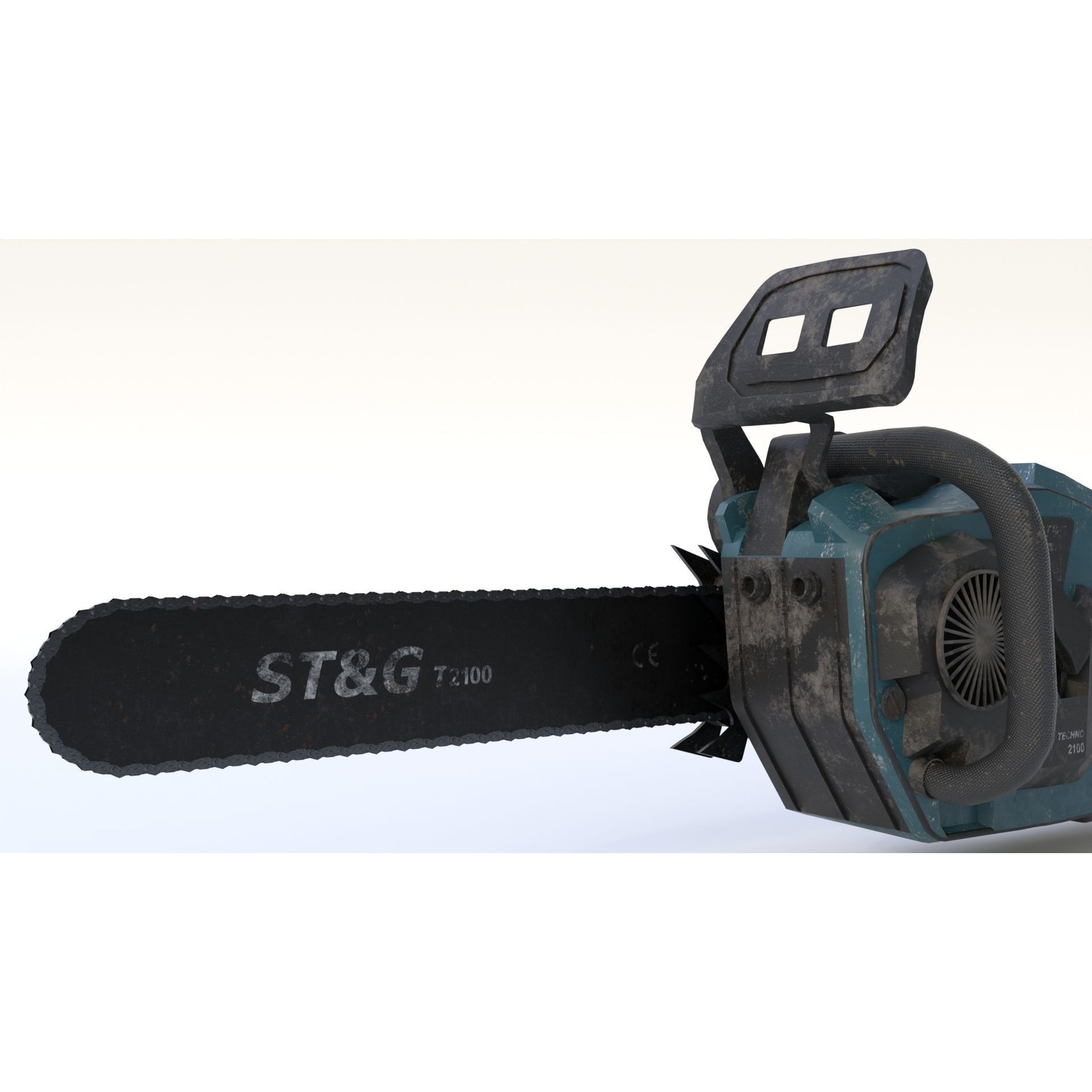 Chainsaw - Low-Poly Game-Ready 3D Model - View 14