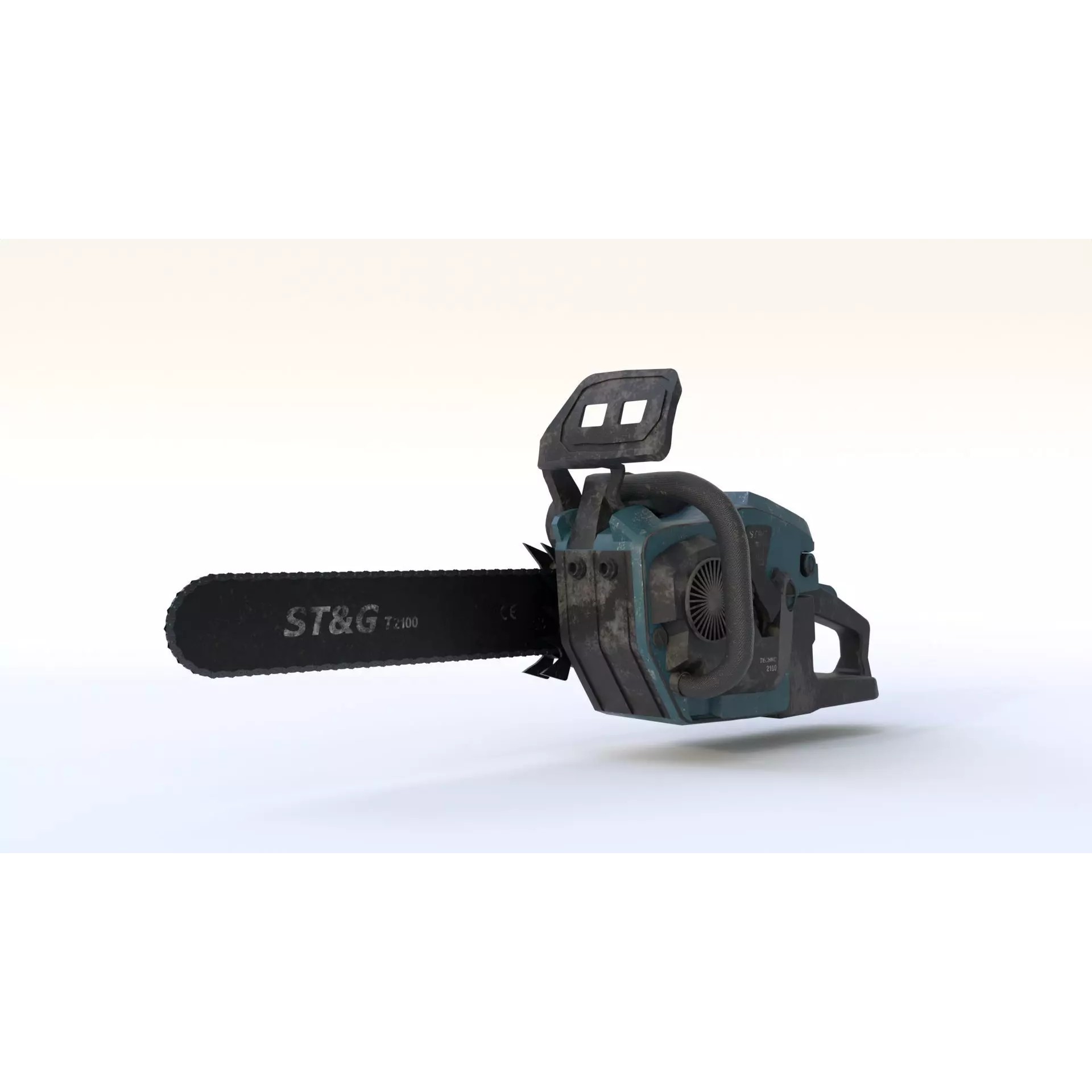 Chainsaw - Low-Poly Game-Ready 3D Model - View 2