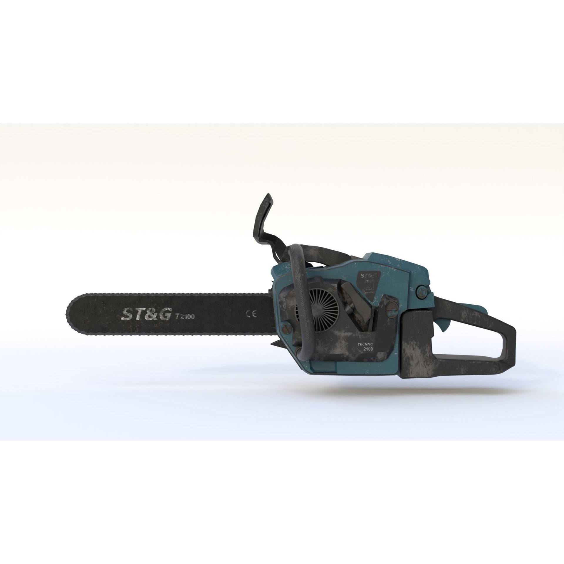 Chainsaw - Low-Poly Game-Ready 3D Model - View 3
