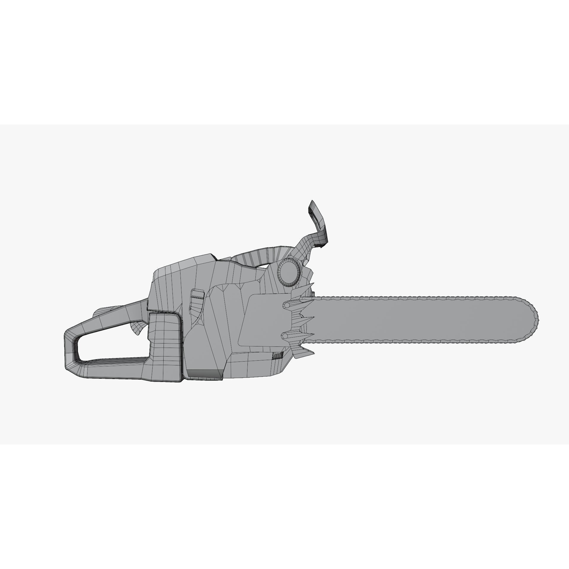 Chainsaw - Low-Poly Game-Ready 3D Model - View 8