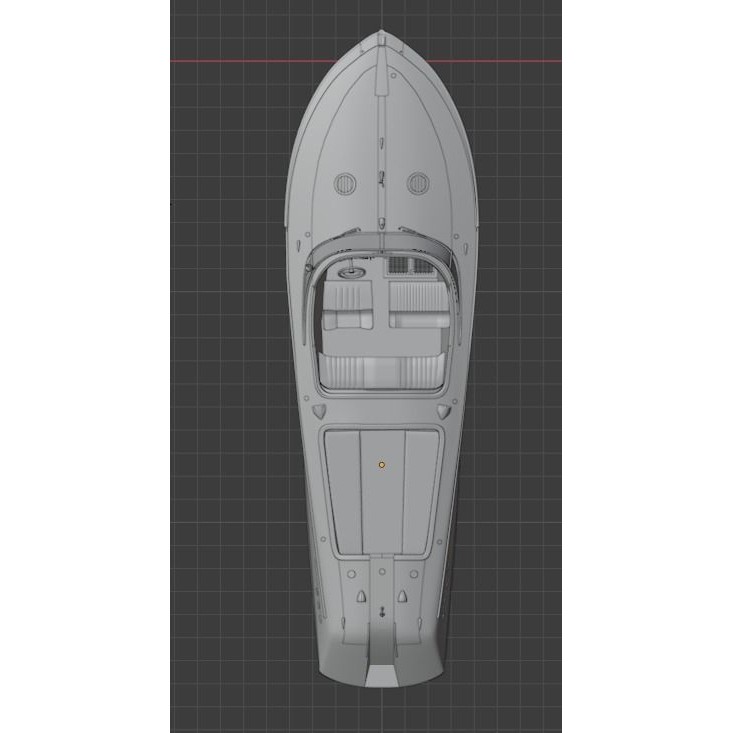 Riva Aquarama 3D Model – Classic Wooden Speedboat, FBX, OBJ - View 11