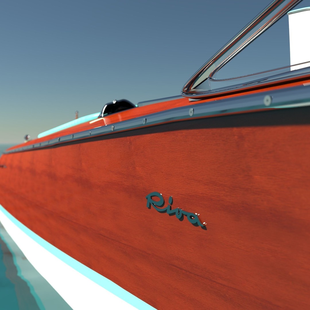 Riva Aquarama 3D Model – Classic Wooden Speedboat, FBX, OBJ - View 14