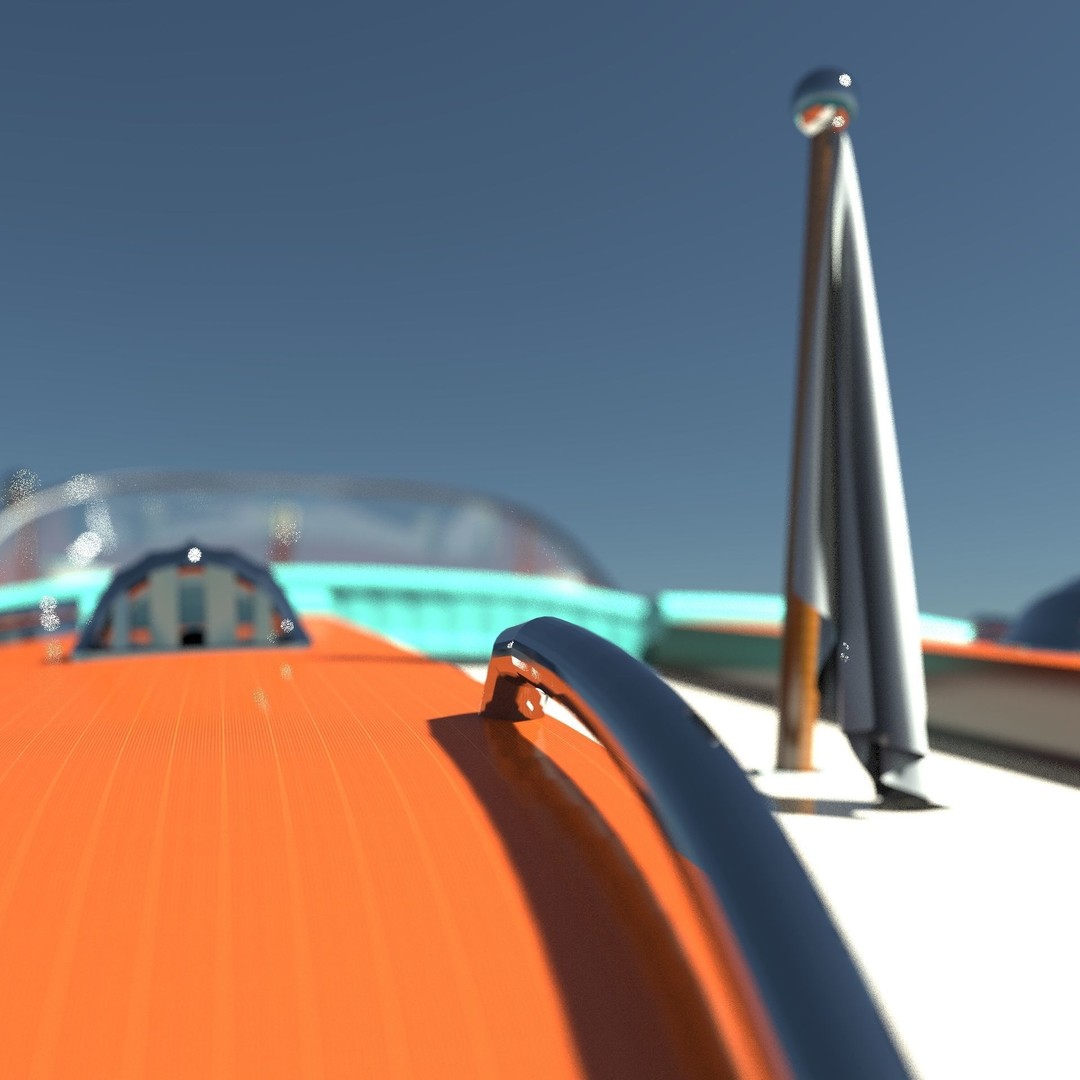 Riva Aquarama 3D Model – Classic Wooden Speedboat, FBX, OBJ - View 15