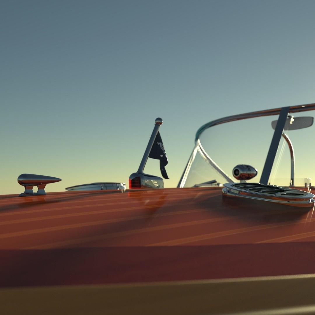 Riva Aquarama 3D Model – Classic Wooden Speedboat, FBX, OBJ - View 18