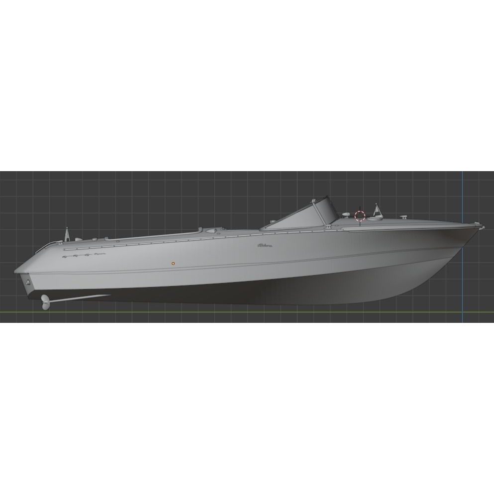 Riva Aquarama 3D Model – Classic Wooden Speedboat, FBX, OBJ - View 8