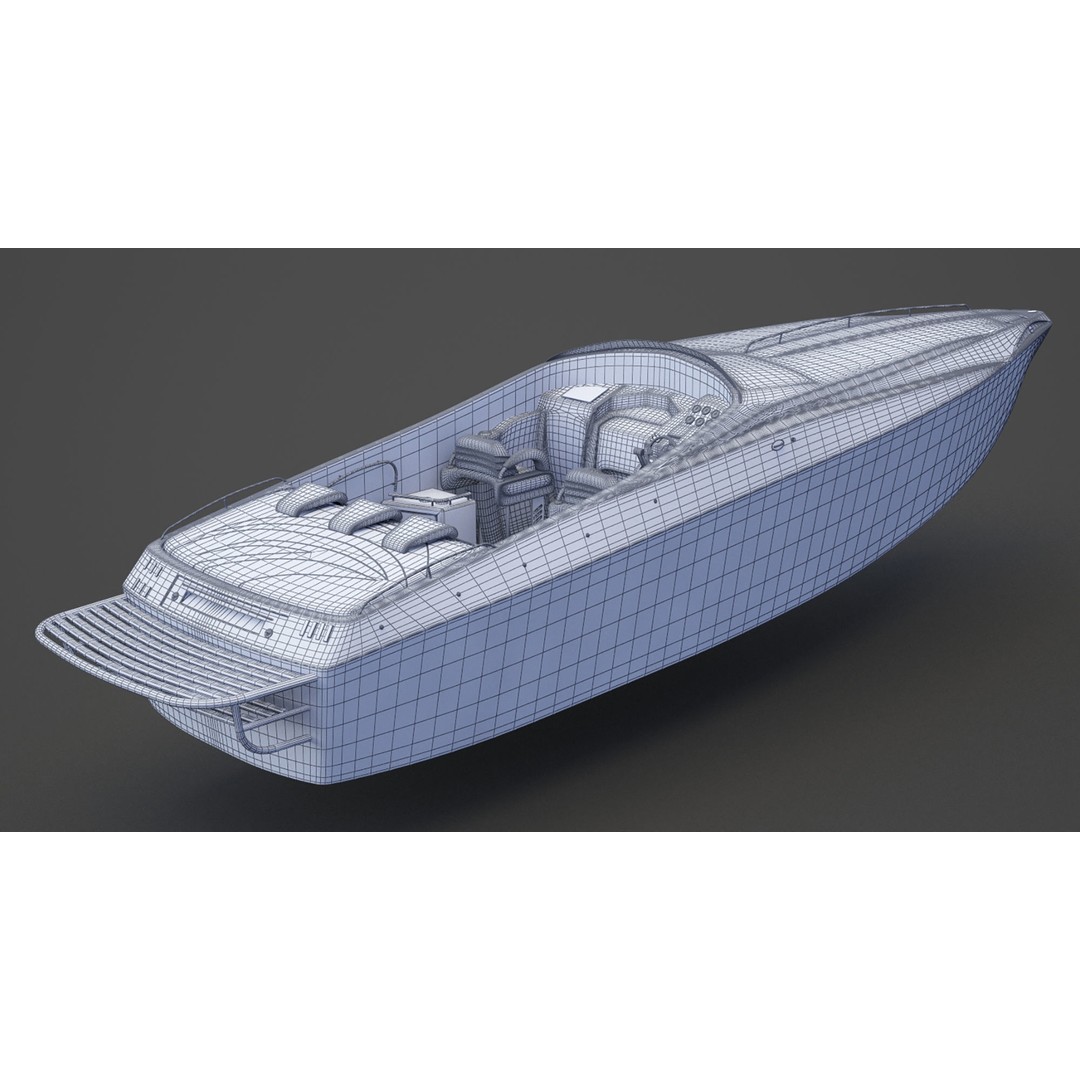 Motor Boat 03 3D Model – Photorealistic Watercraft for Animation, 3ds Max - View 18