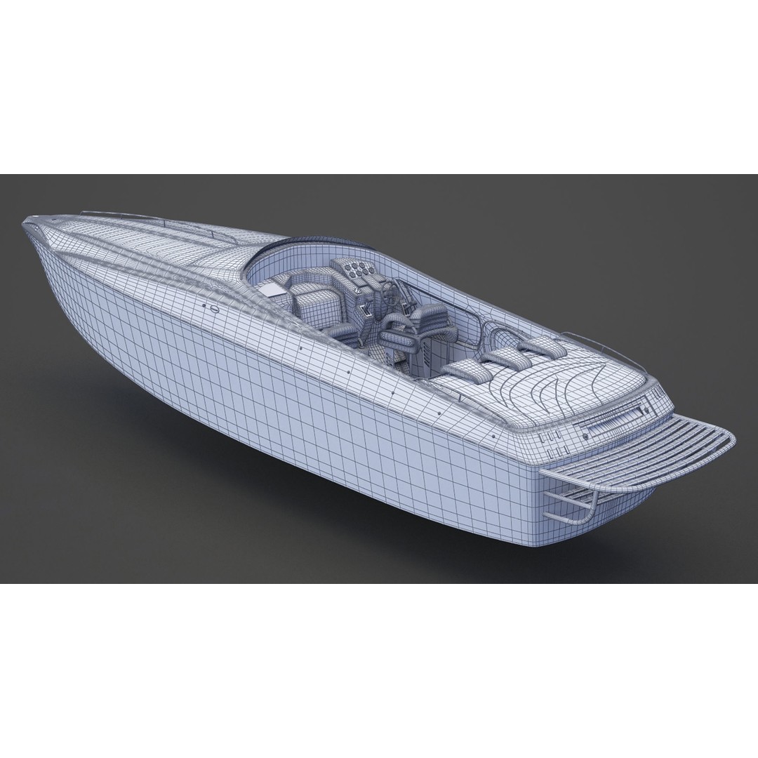 Motor Boat 03 3D Model – Photorealistic Watercraft for Animation, 3ds Max - View 19