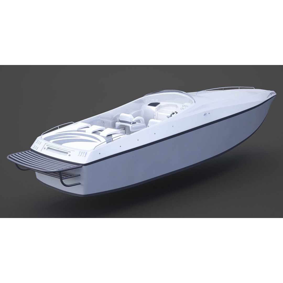 Motor Boat 03 3D Model – Photorealistic Watercraft for Animation, 3ds Max - View 7