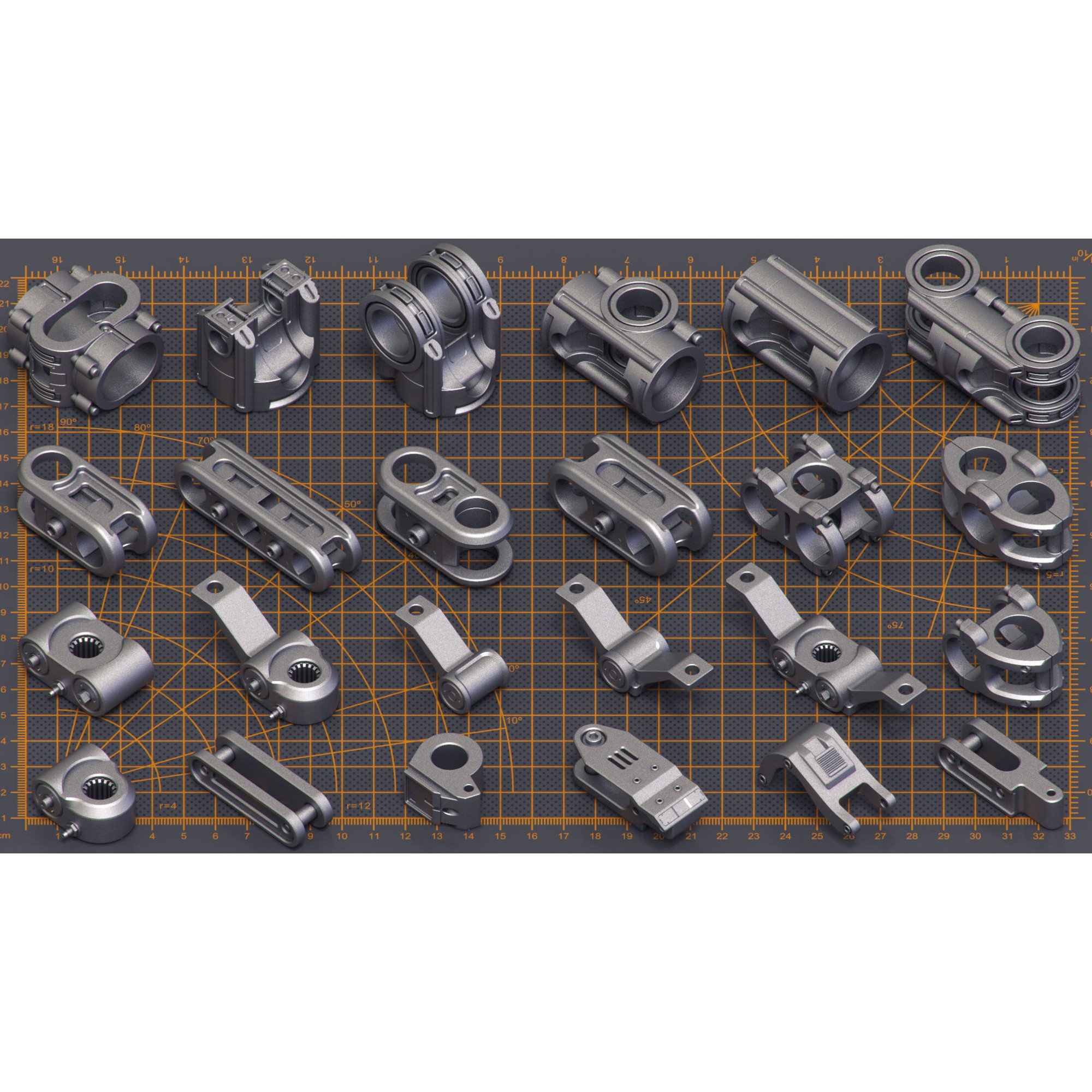 Mega Pack Hard Surface Kitbash - Game-Ready 3D Model - View 12