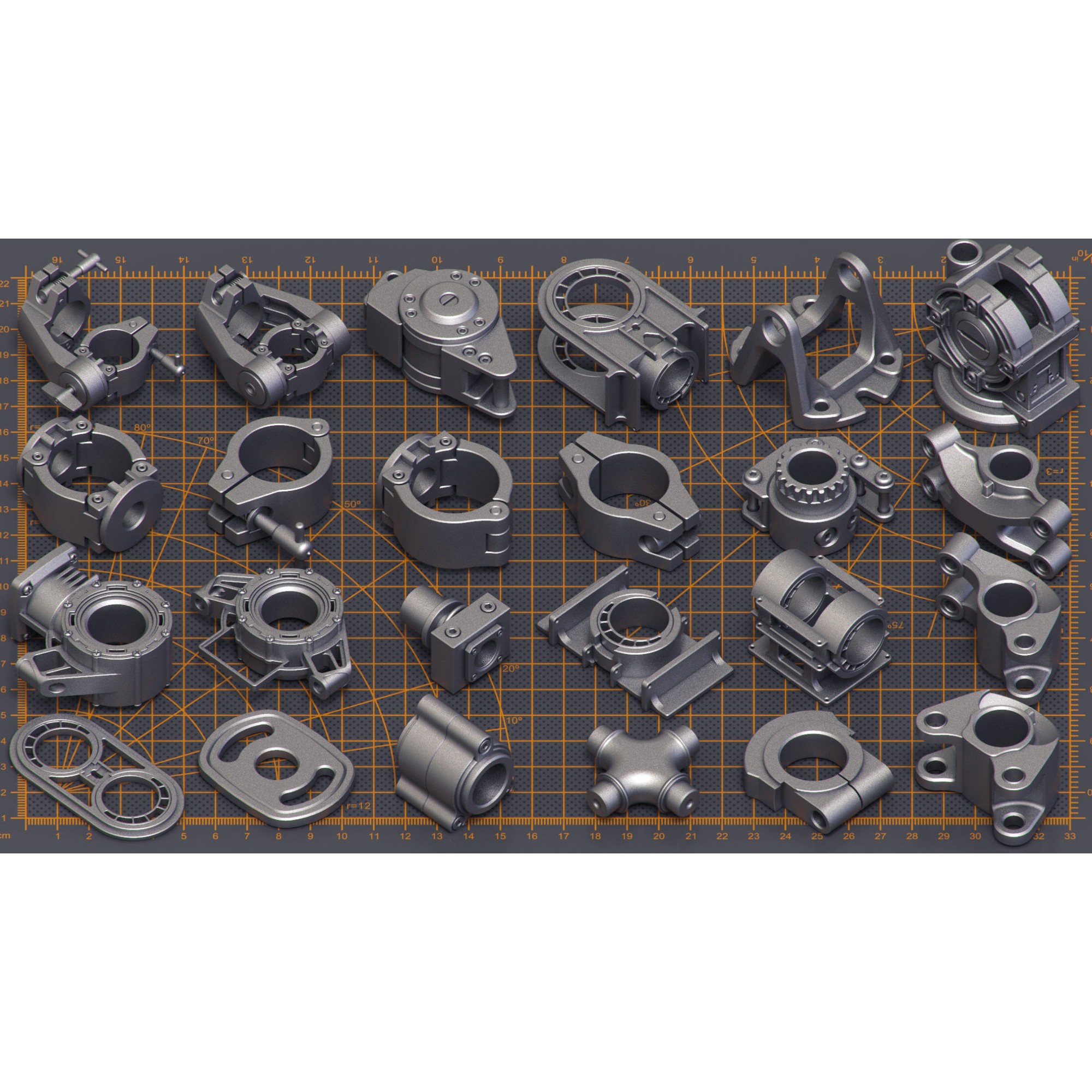 Mega Pack Hard Surface Kitbash - Game-Ready 3D Model - View 13