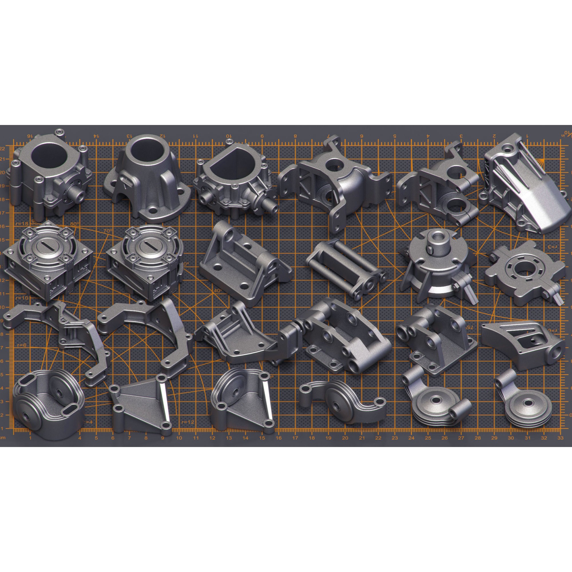 Mega Pack Hard Surface Kitbash - Game-Ready 3D Model - View 14