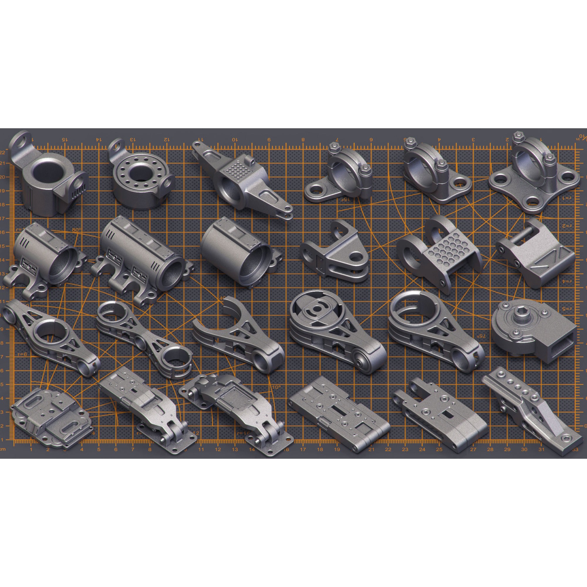 Mega Pack Hard Surface Kitbash - Game-Ready 3D Model - View 15