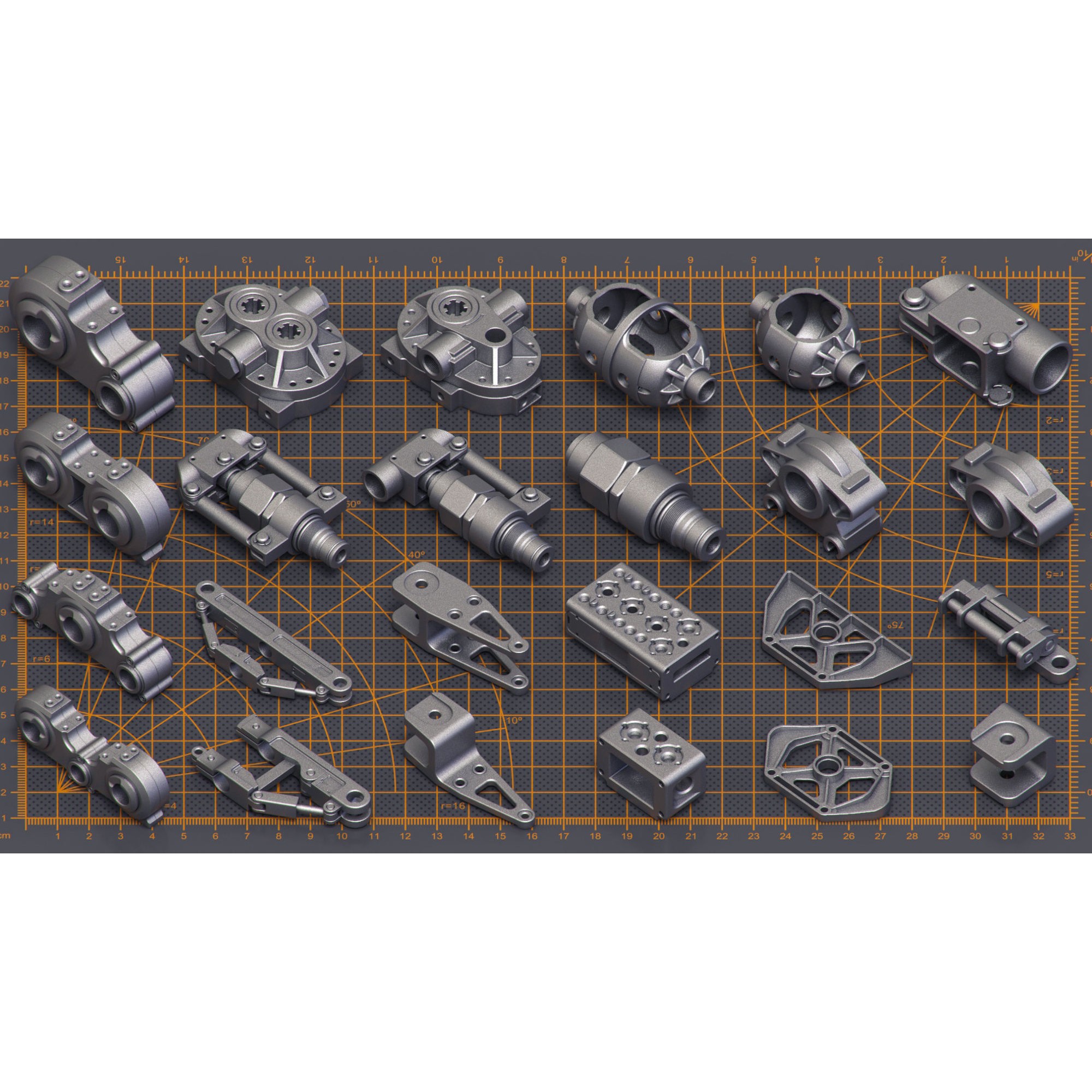 Mega Pack Hard Surface Kitbash - Game-Ready 3D Model - View 17