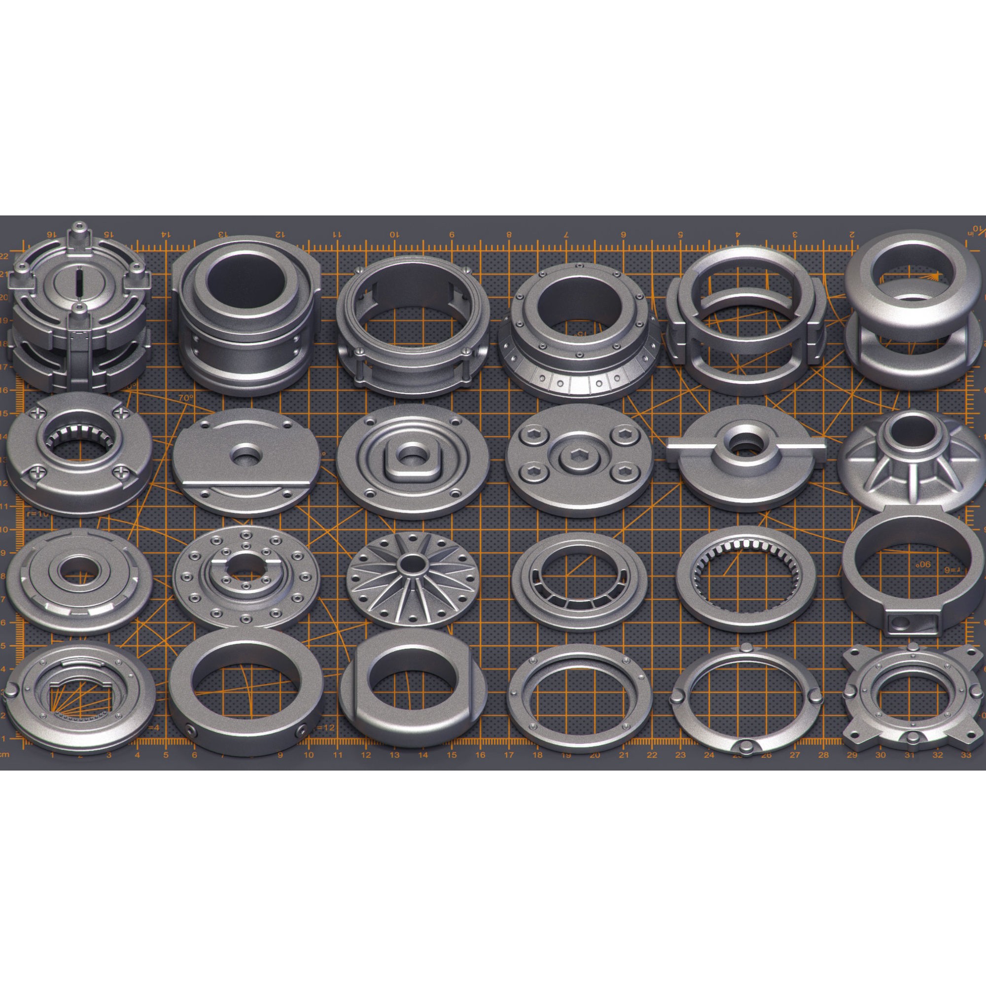 Mega Pack Hard Surface Kitbash - Game-Ready 3D Model - View 20