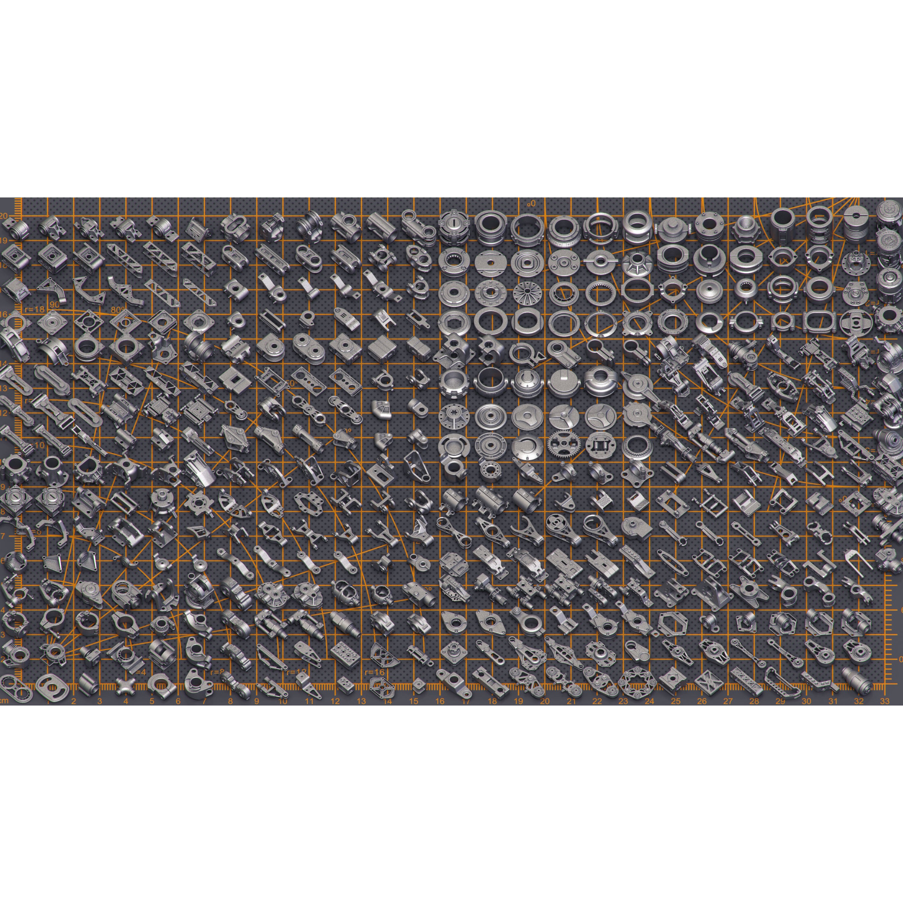 Mega Pack Hard Surface Kitbash - Game-Ready 3D Model - View 4