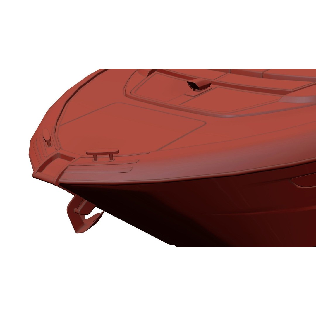 Modern Motor Boat 3D Model – Mid-Poly Visualization Asset, FBX - View 12