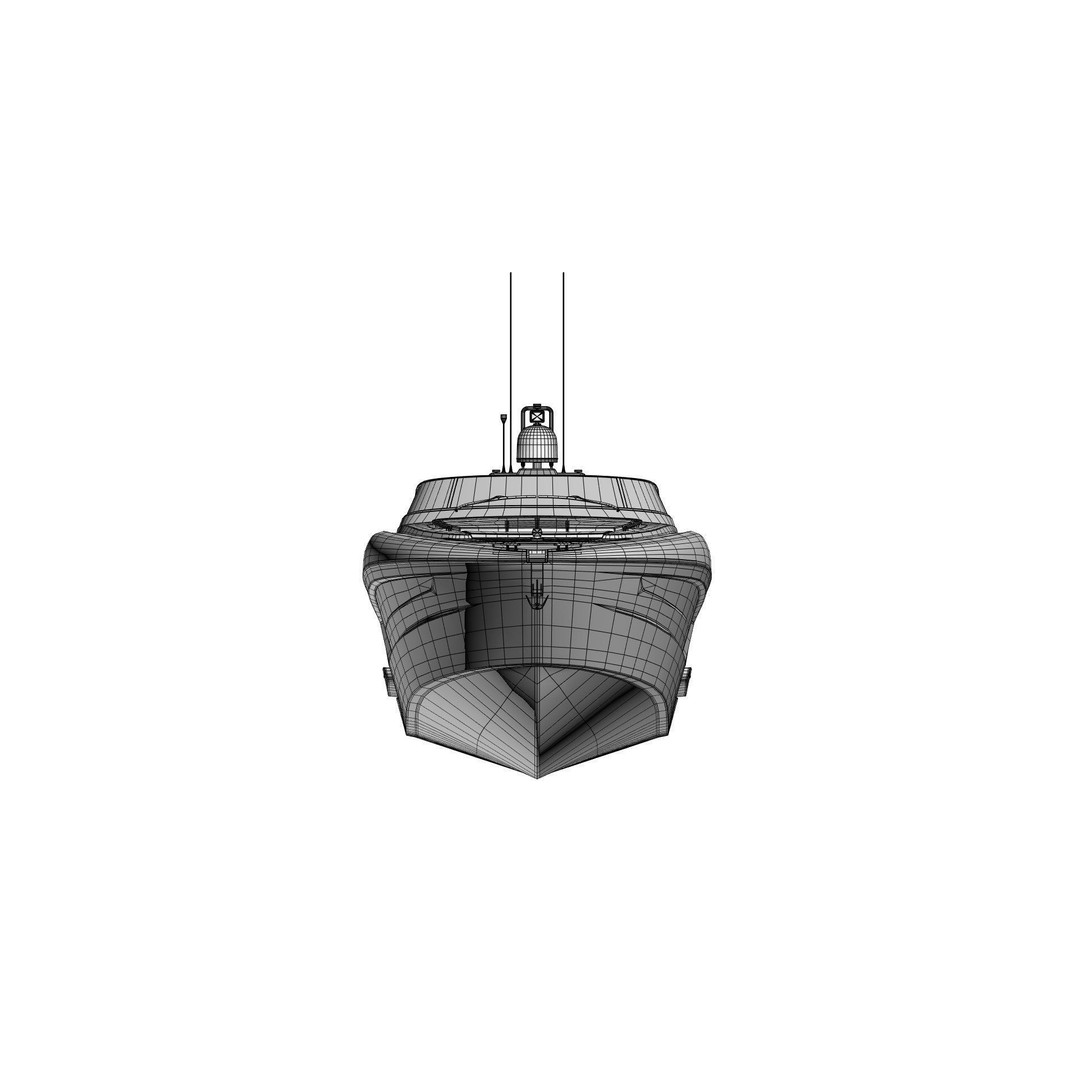 Modern Motor Boat 3D Model – Mid-Poly Visualization Asset, FBX - View 13
