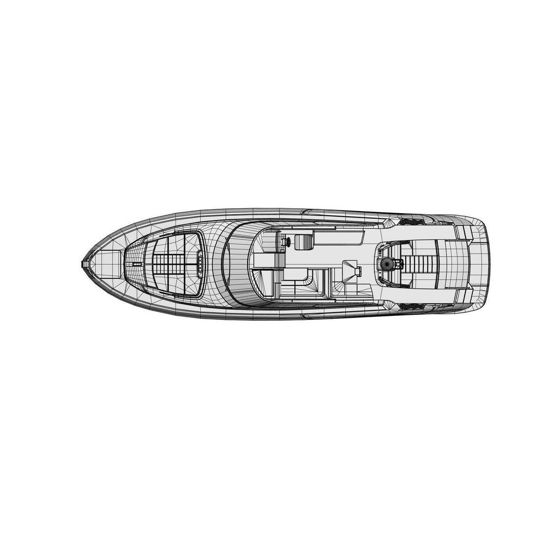 Modern Motor Boat 3D Model – Mid-Poly Visualization Asset, FBX - View 14