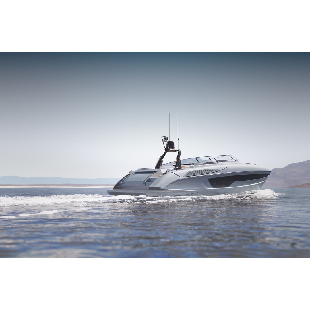 Modern Motor Boat 3D Model – Mid-Poly Visualization Asset, FBX - View 4