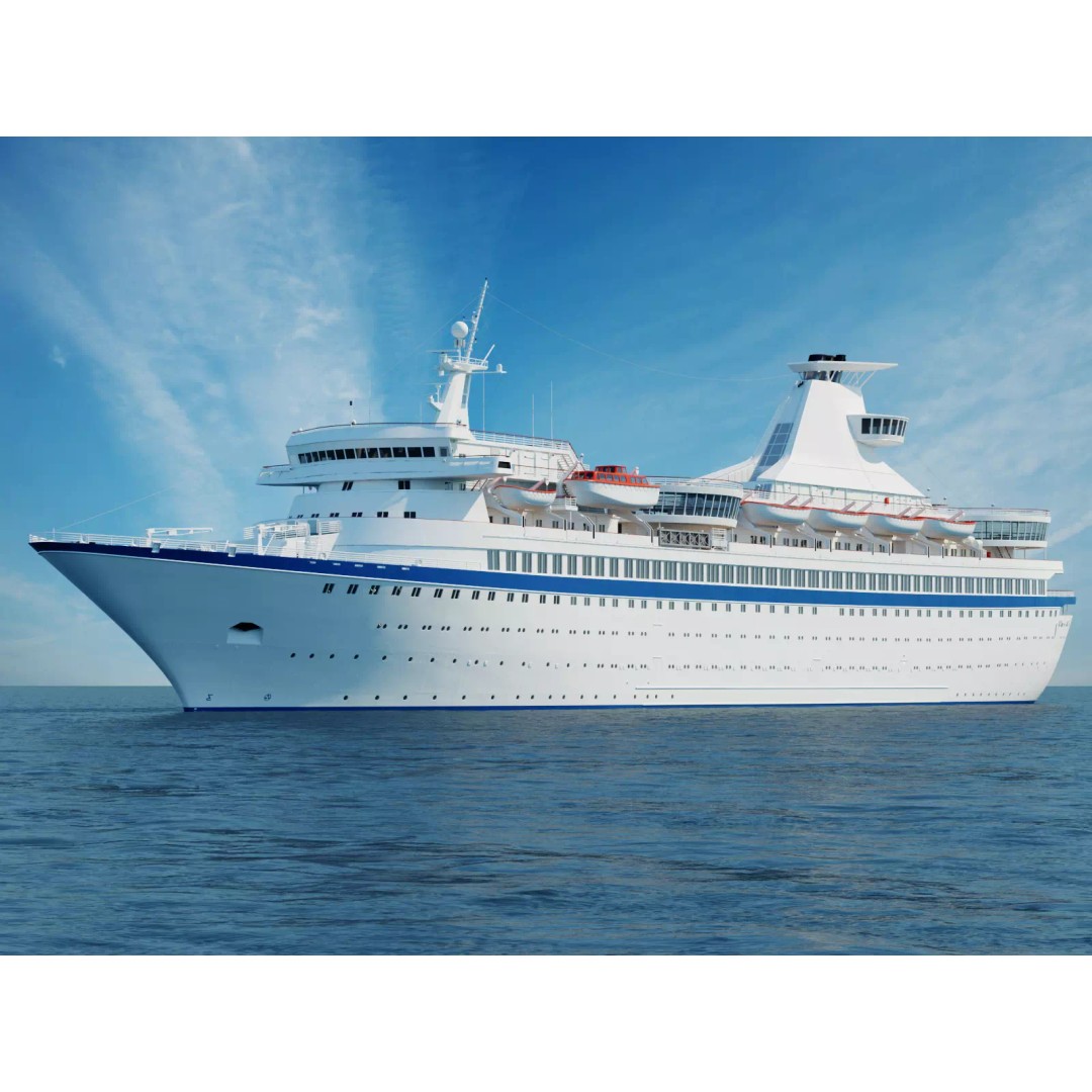 Vintage Cruiseship 3D Model – High Poly Detailed Ocean Liner, FBX & OBJ - View 2