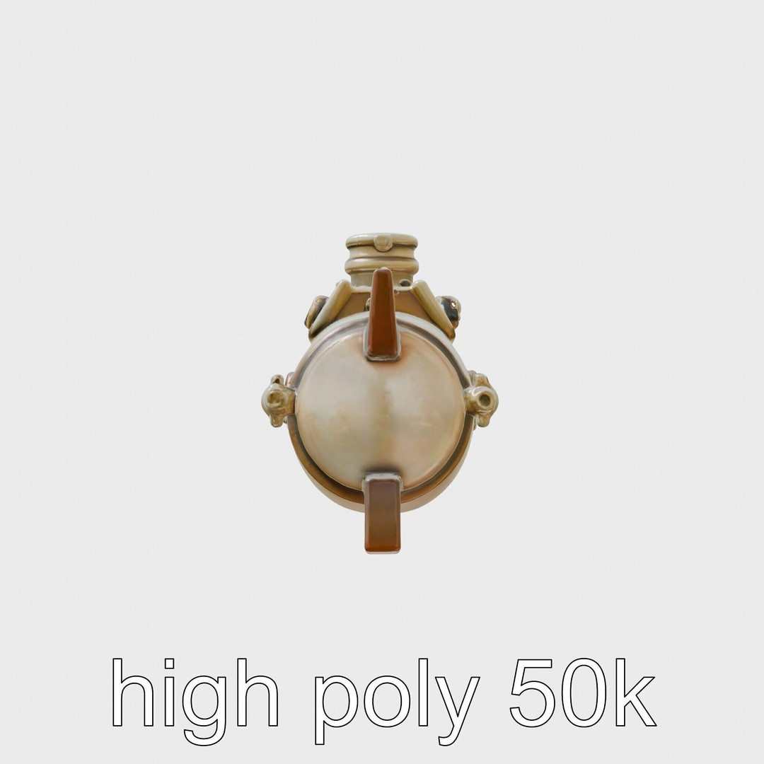 Antique Deep Diver Submarine 3D Model – Low Poly PBR Asset, FBX - View 4