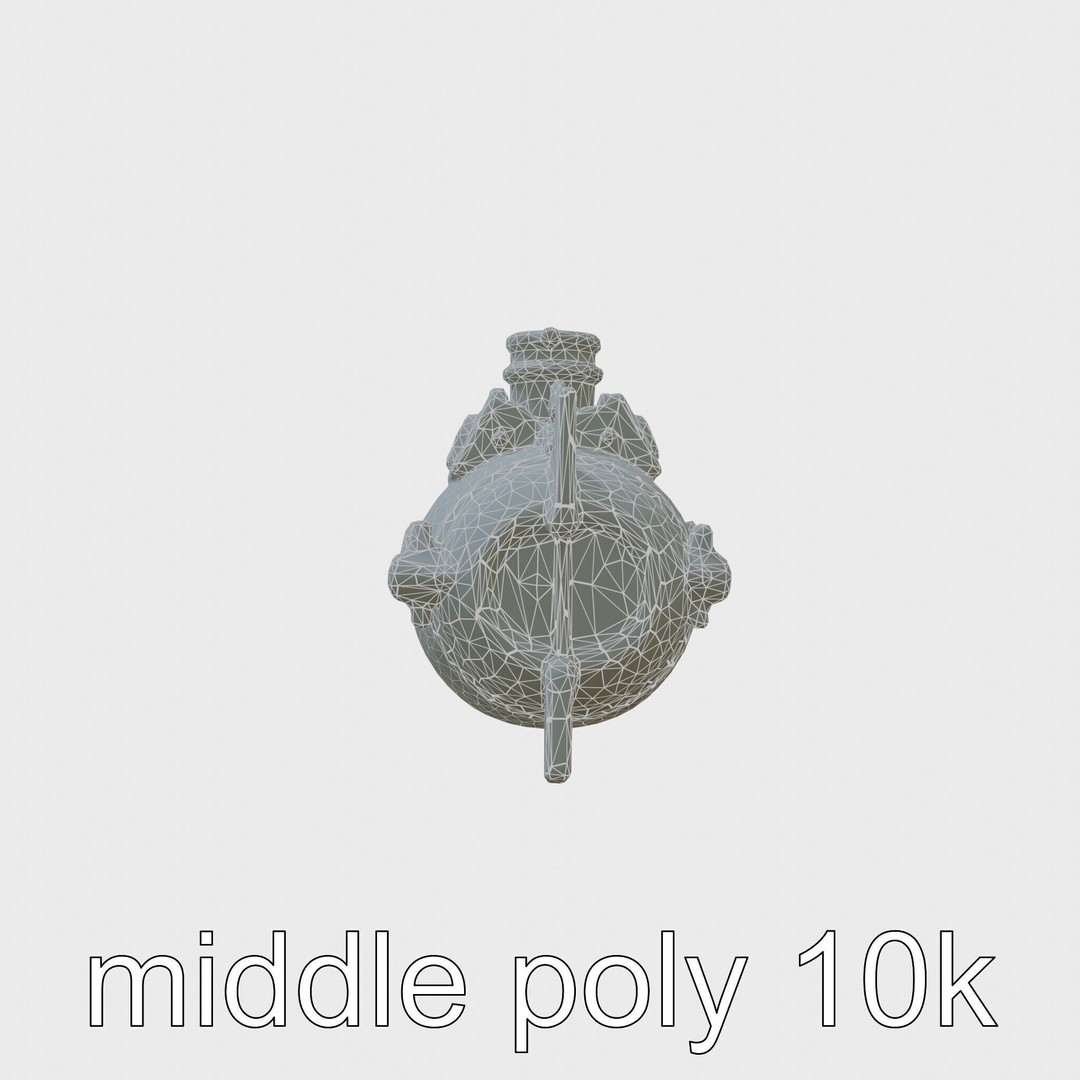 Antique Deep Diver Submarine 3D Model – Low Poly PBR Asset, FBX - View 8