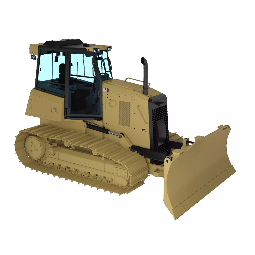 Bulldozer D4 3D Model – Industrial Machinery with PBR Textures, FBX - View 2