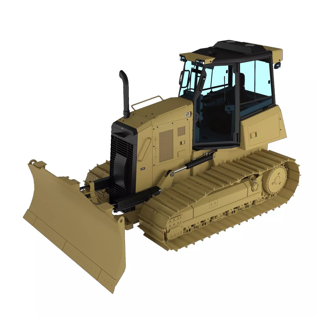 Bulldozer D4 3D Model – Industrial Machinery with PBR Textures, FBX - View 4