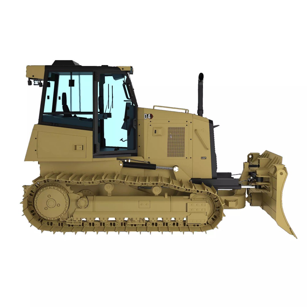 Bulldozer D4 3D Model – Industrial Machinery with PBR Textures, FBX - View 5