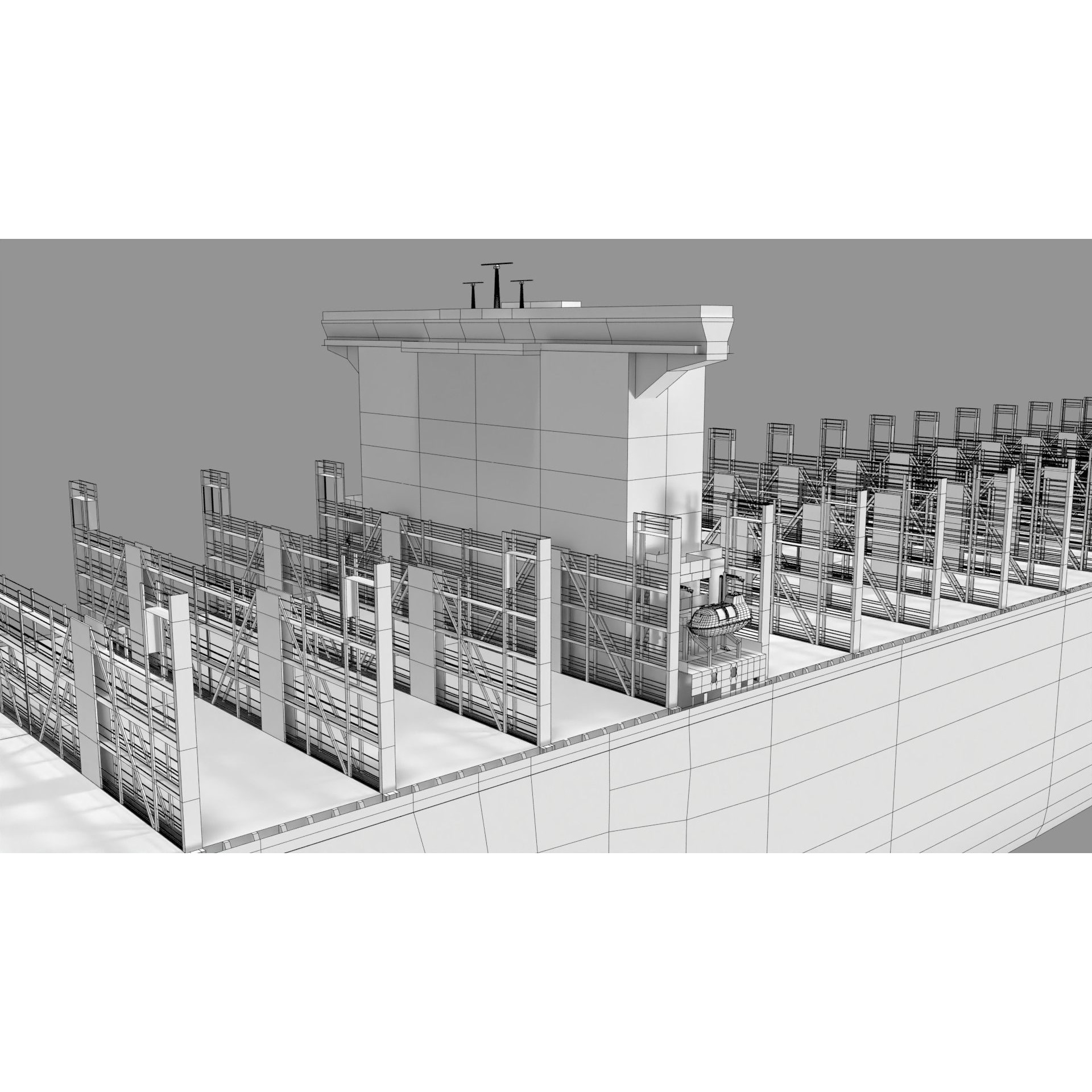 Ever Ace Container Ship - Low-Poly Game-Ready 3D Model - View 13