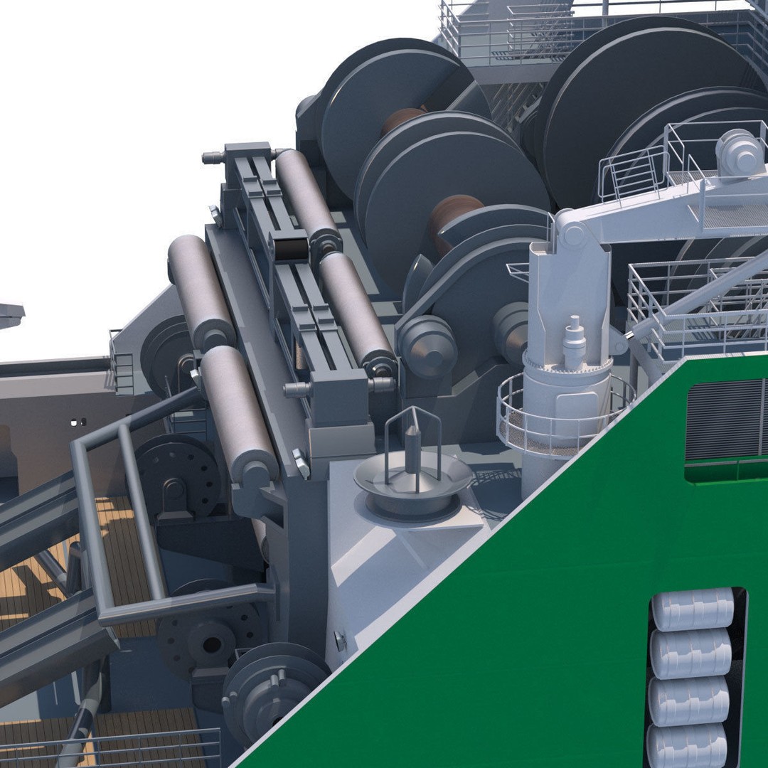 BOURBON ARCTIC 3D Model – Detailed Industrial Tug Vessel, FBX - View 10